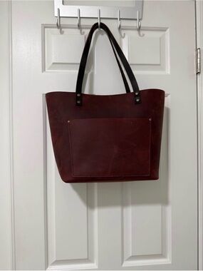 Portland Leather Goods Tote Bag Merlot